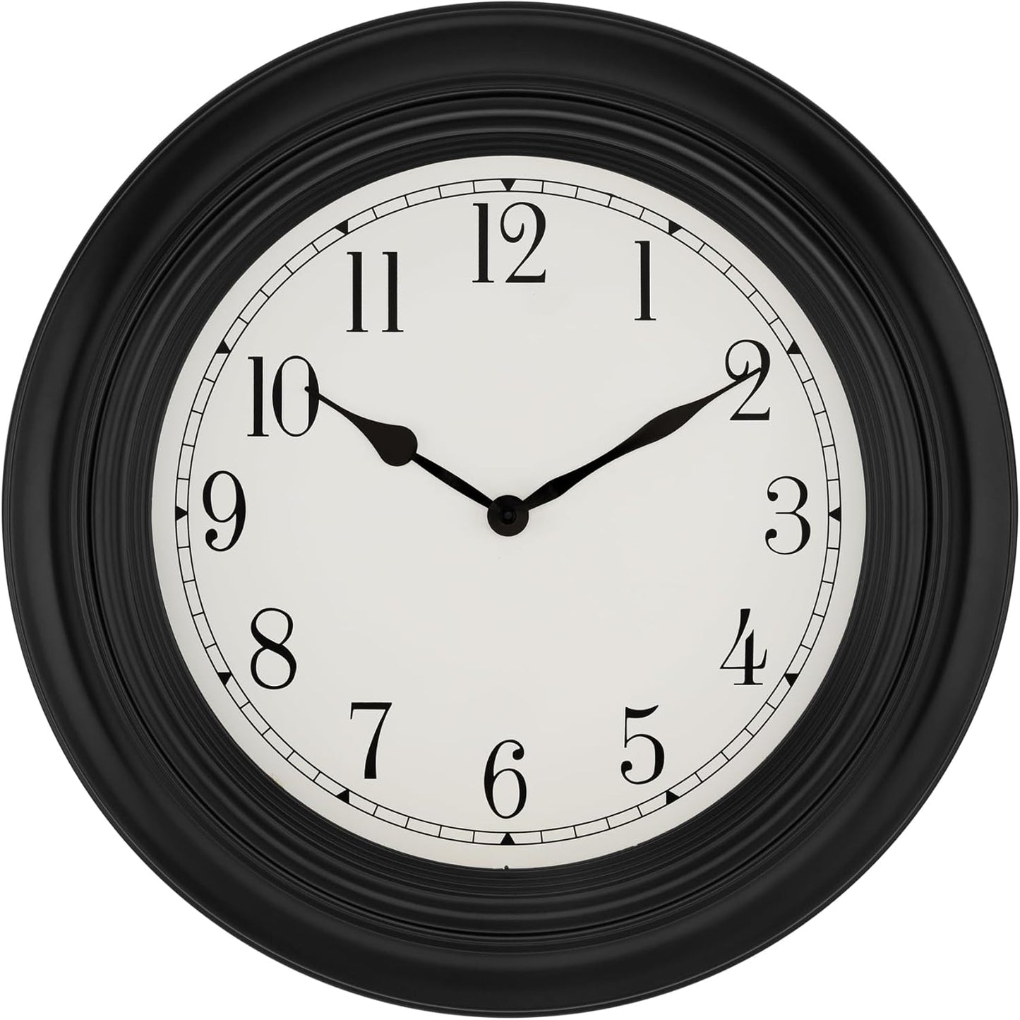 Foxtop Retro Silent Non-Ticking round Classic Clock Quartz Decorative Battery Operated Wall Clock for Living Room Kitchen Home Office 12 Inch (Bronze)
