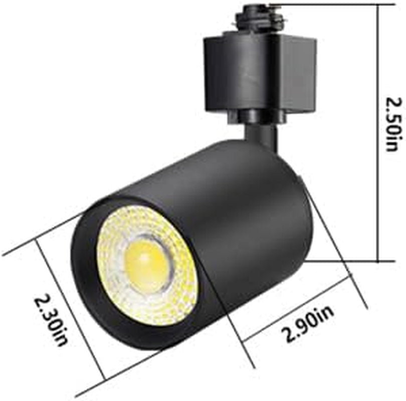 Vanoopee 16-Pack 10W Dimmable LED Track Lighting Heads H Type Track Light Replacement Fixtures Bright 4000K Neutral White Ceiling Spotlight for Accent Task Art, Flicker Free CRI90+ 24° 800Lm Black