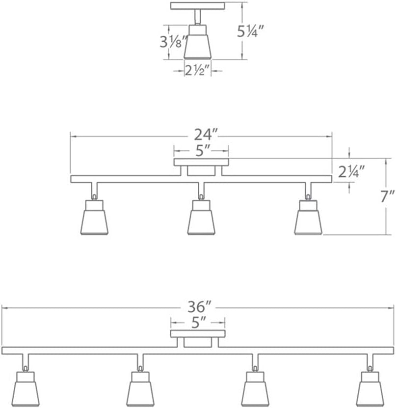 WAC Lighting, Solo 4 Light LED Energy Star Fixed Rail 3000K in Brushed Nickel