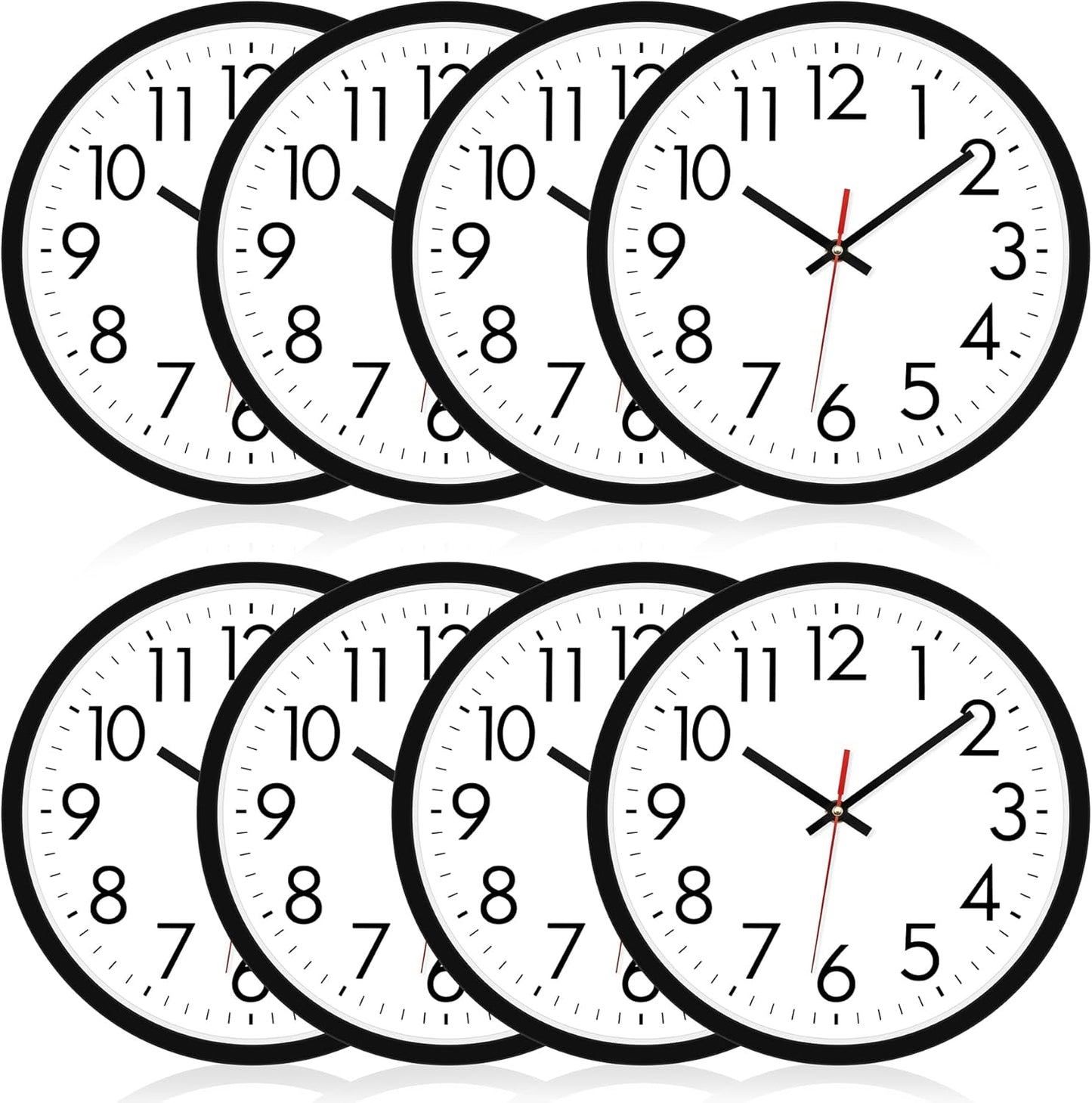 Lumuasky Wall Clock, Silent Non-Ticking 12 Inch Quartz Battery Operated round Analog Wall Clock for Classroom,School, Office, Living Room, Bedroom,Kitchen