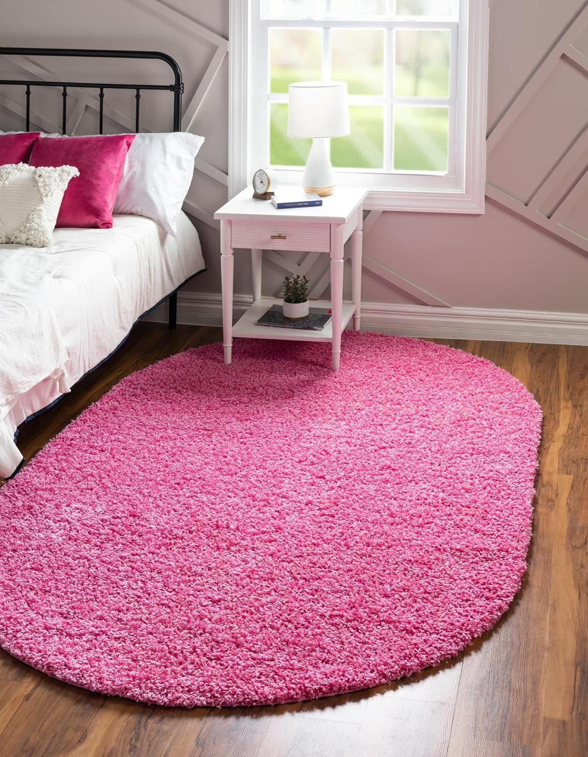 Unique Loom Solid Shag Collection Area Rug (8' X 11' Rectangle Cloud Gray)