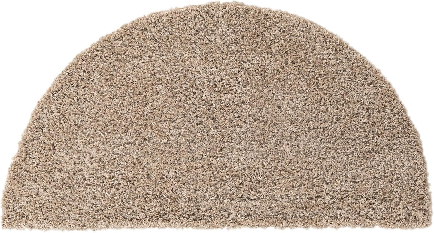 Unique Loom Solid Shag Collection Area Rug (8' X 11' Rectangle Cloud Gray)