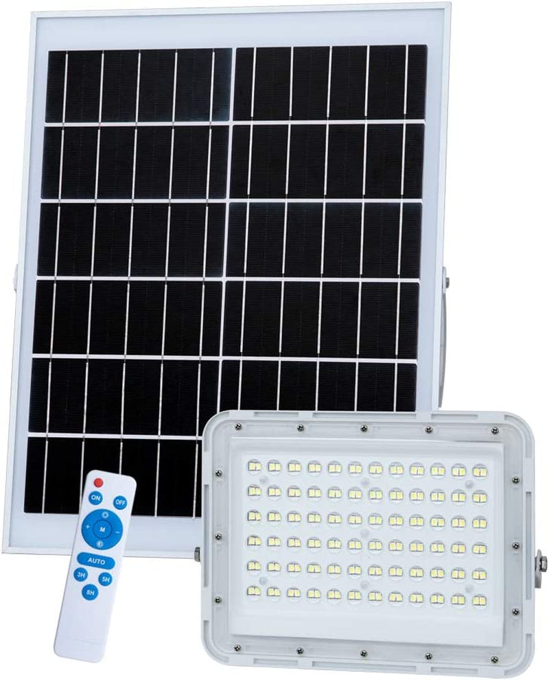 300W LED Solar Flood Lights,24000Lumens Street Flood Light Outdoor IP67 Waterproof with Remote Control Security Lighting for Yard, Garden, Gutter, Swimming Pool, Pathway, Basketball Court, Arena