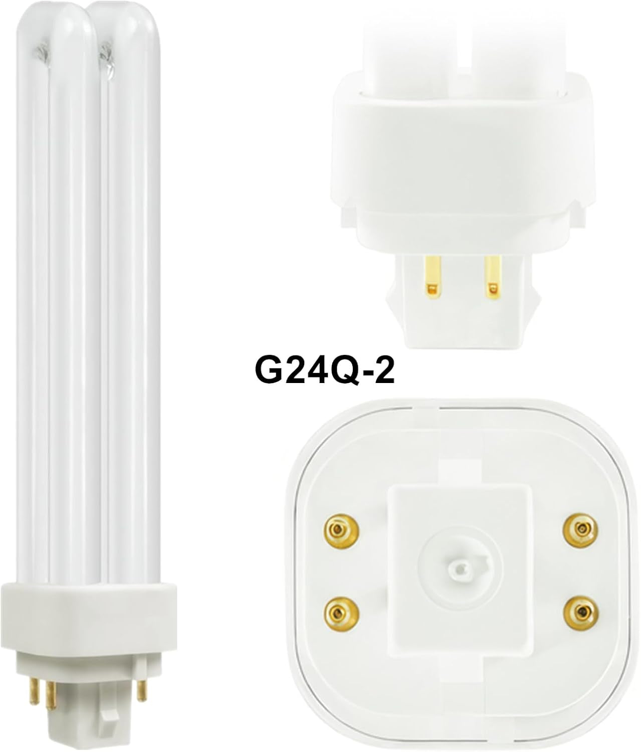 SATZOL 2700K G24Q-2 PLC-18W 827 4 Pin Base Compact Fluorescent Light Bulb, Replacement for Sylvania 20683 and Philips 38329-9 - PL-C 18W/827/4P/ALTO, GE97594 and Satco S6734 (Warm White 2700K)