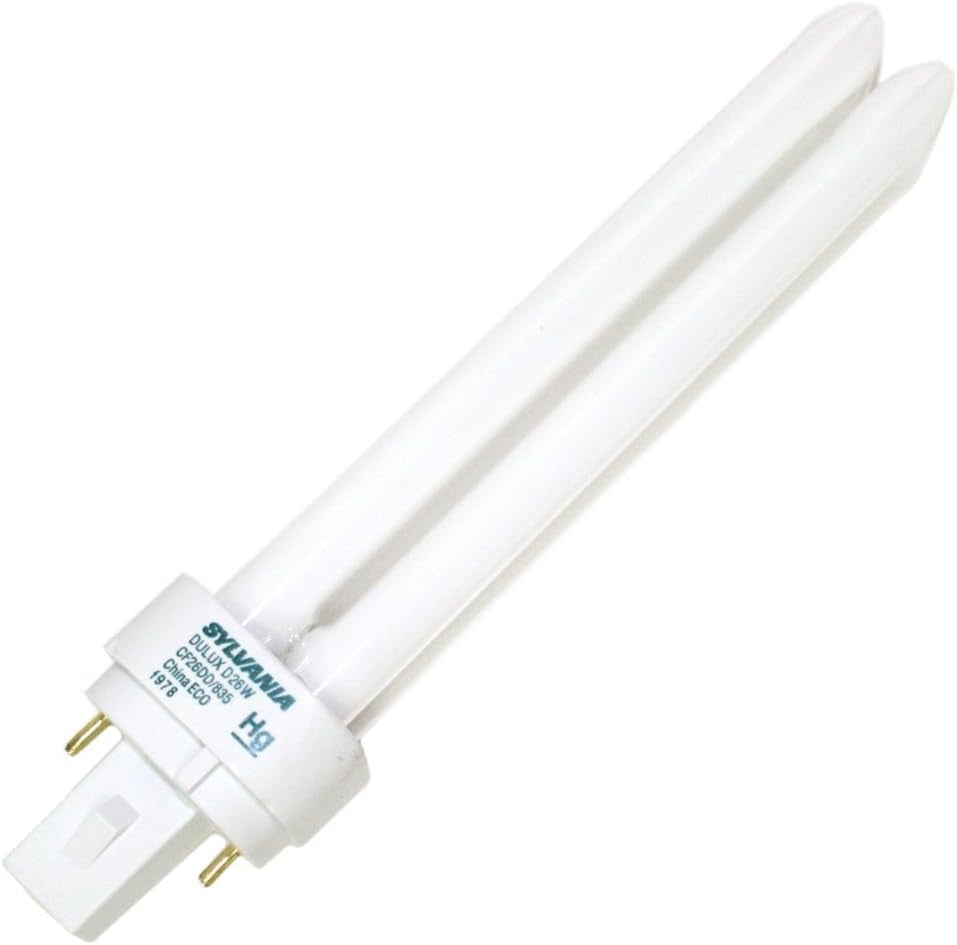 (10 Pack) Sylvania 21115 CF26DD/841/ECO 26-Watt 4100K 2-Pin Double Tube Compact Fluorescent Lamp