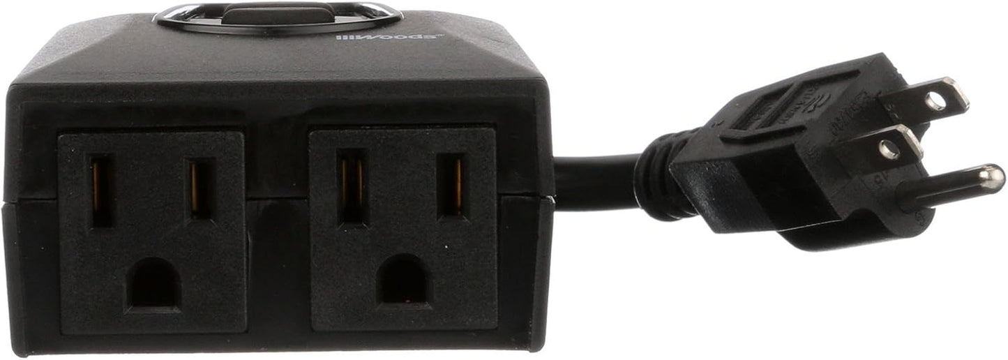 Woods 50016WD Outdoor 24-Hour Digital Plug-In Block Heater Timer; 2 Grounded Outlets