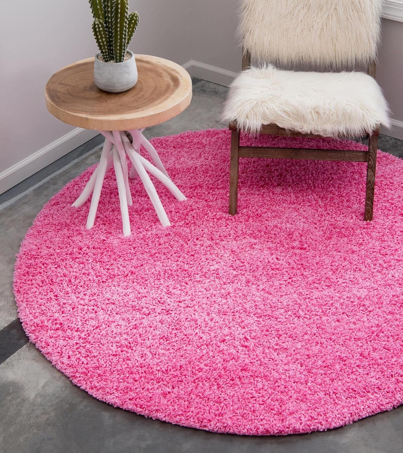 Unique Loom Solid Shag Collection Area Rug (8' X 11' Rectangle Cloud Gray)