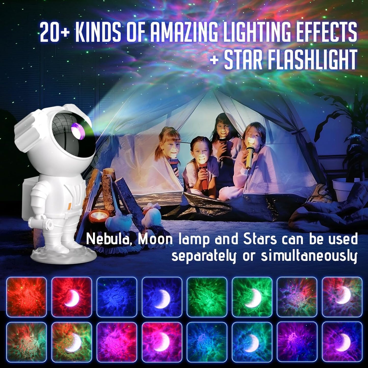 Astronaut Galaxy Projector for Bedroom, Star Projector Galaxy Light, Galaxy Light Projector, Night Light for Kids with Timer and Remote Control for Ceiling,Party,Game Room,Xmas New Year Gifts Ideas