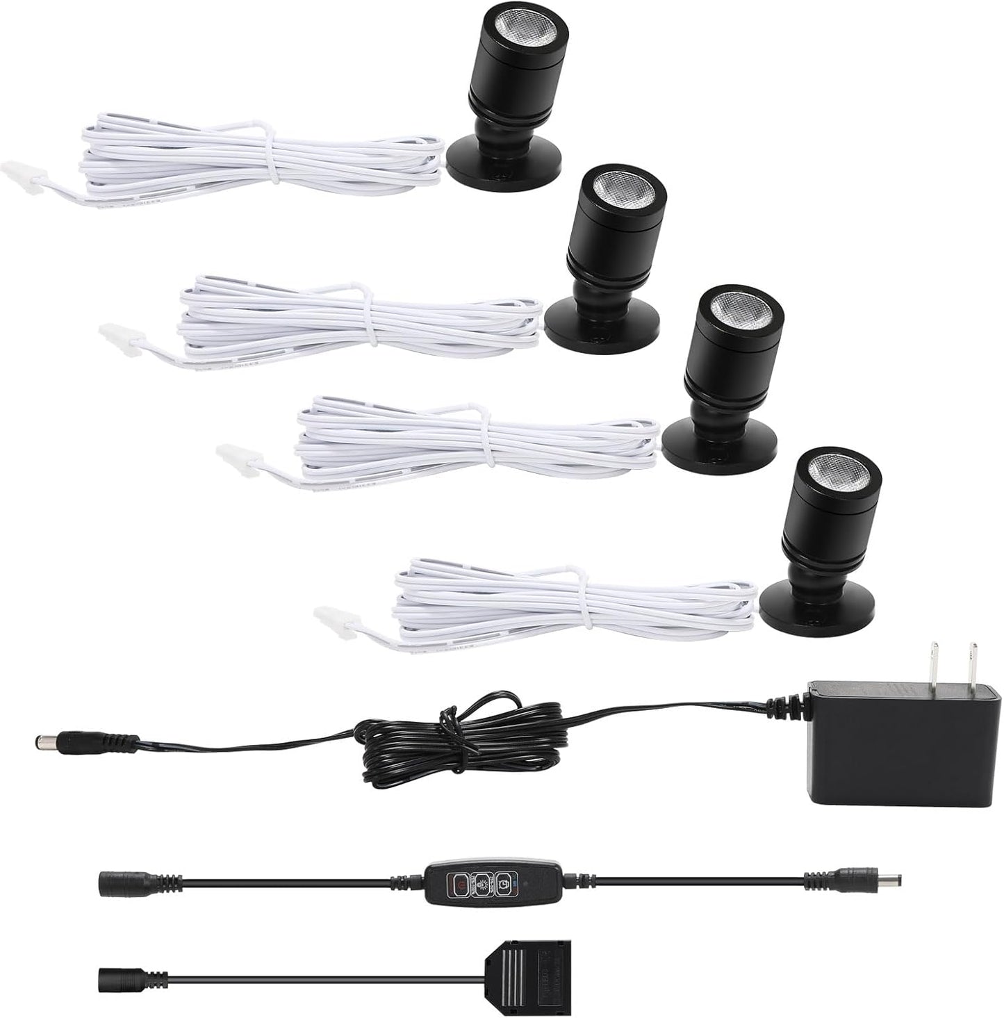 Taysing LED Spot Light Indoor Picture Lights Art Lights Accent Lights Little Spotlight up Lights for Painting Picture Plants Jewelry Showcase Model Display Shelves(Soft White-2 Pack Push Switch)