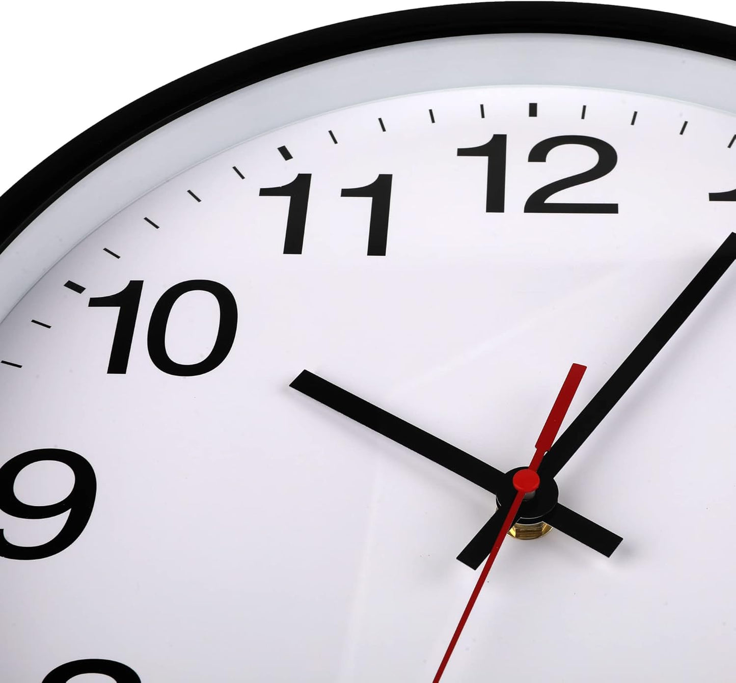 Wall Clock, Modern 10Inch Non Ticking Small Analog Clock,Small Clocks Battery Operated, Silent Modern Clock,For Living Room Decor Office, Home,Black,1Pack