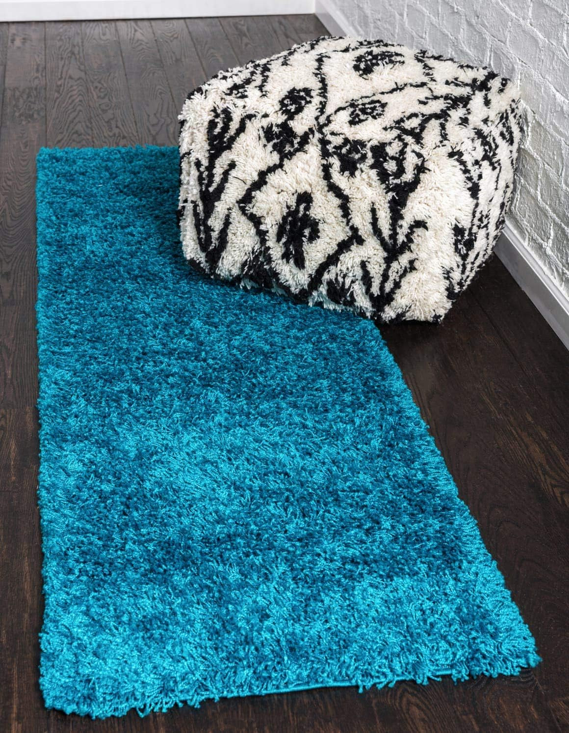 Unique Loom Solid Shag Collection Area Rug (8' X 11' Rectangle Cloud Gray)