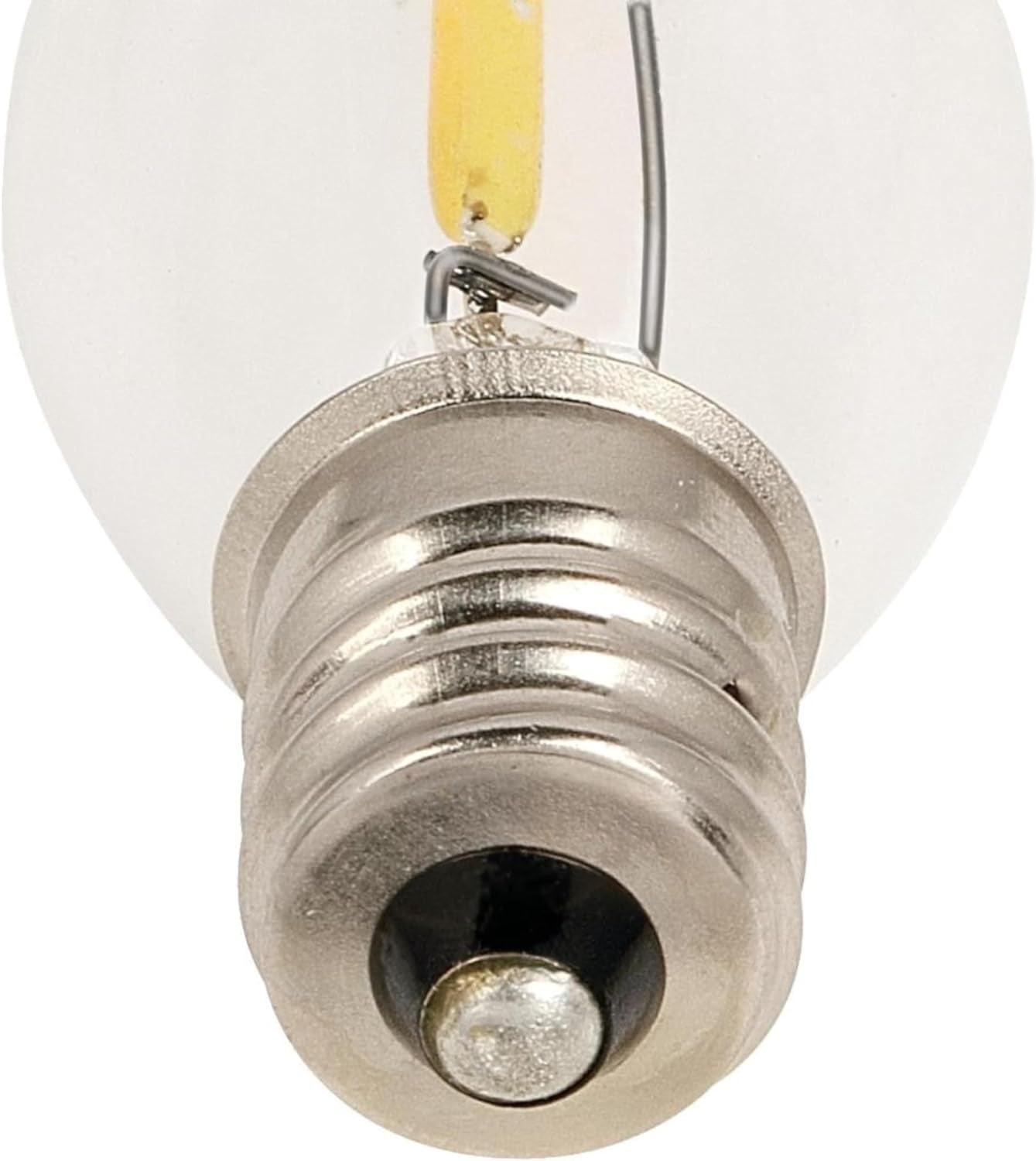 Westinghouse 5284000 0.4 Watt (4 Watt Equivalent) C7 Clear Filament LED Light Bulb, Candelabra Base, 2 Pack