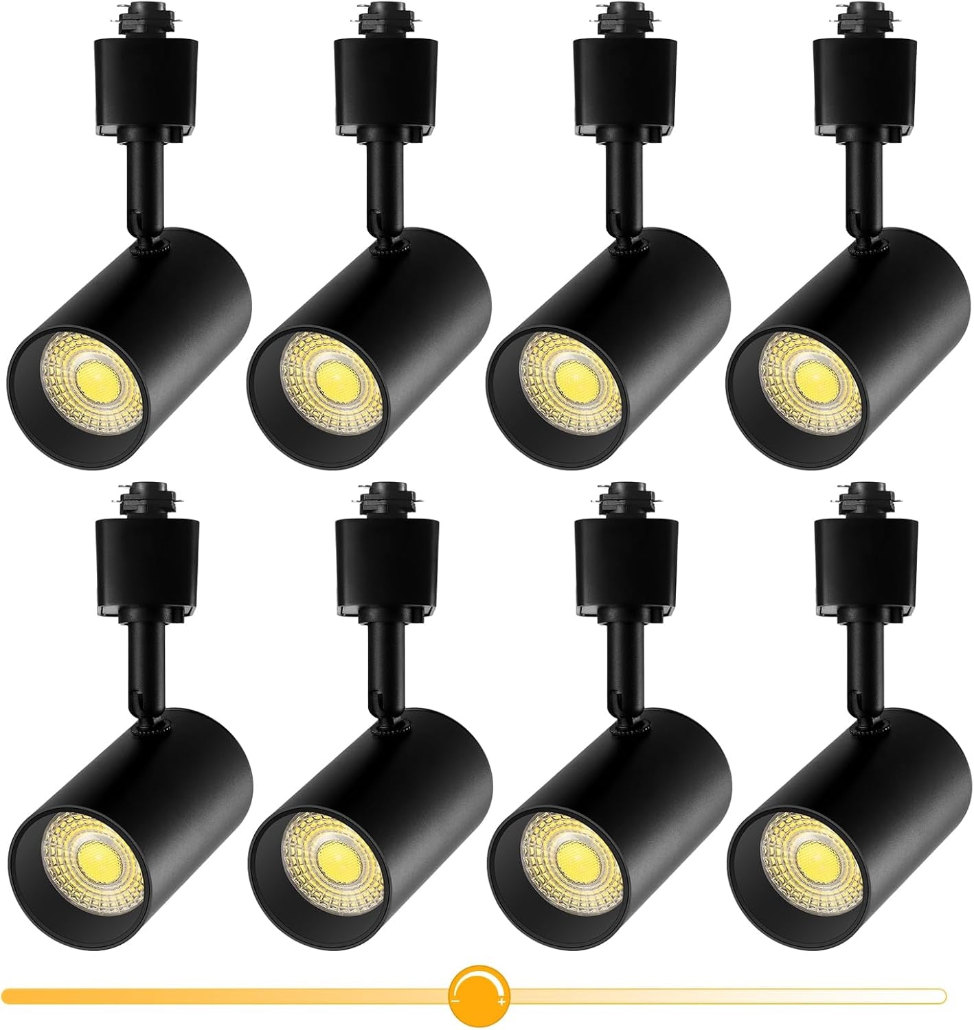 10W H Type Track Lighting Heads LED 3000K Dimmable White Track Lightheads Fixtures Ceiling Spotlight Flexible Small Track Light Heads anti Glare, Flicker Free for Galleries Kitchen 24° 4 Pack