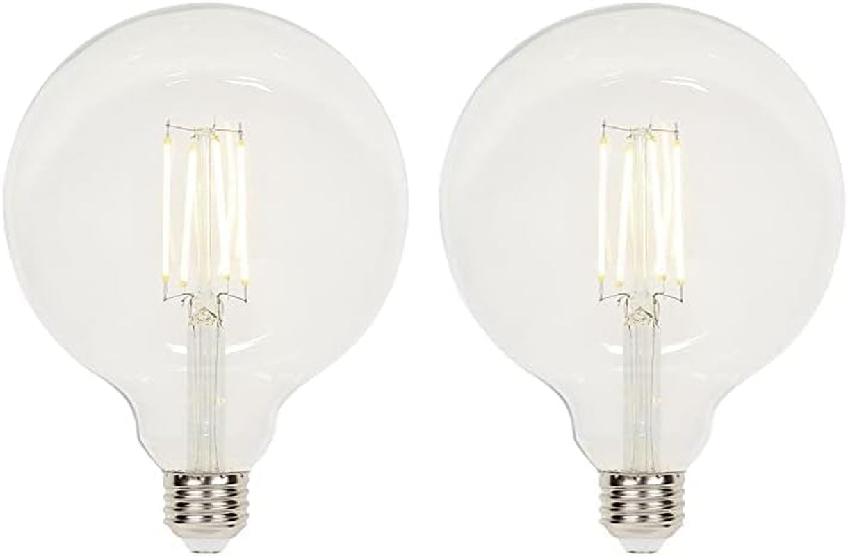 Westinghouse 5317500 6.5 Watt (60 Watt Equivalent) G40 Dimmable Clear Filament LED Light Bulb, Medium Base
