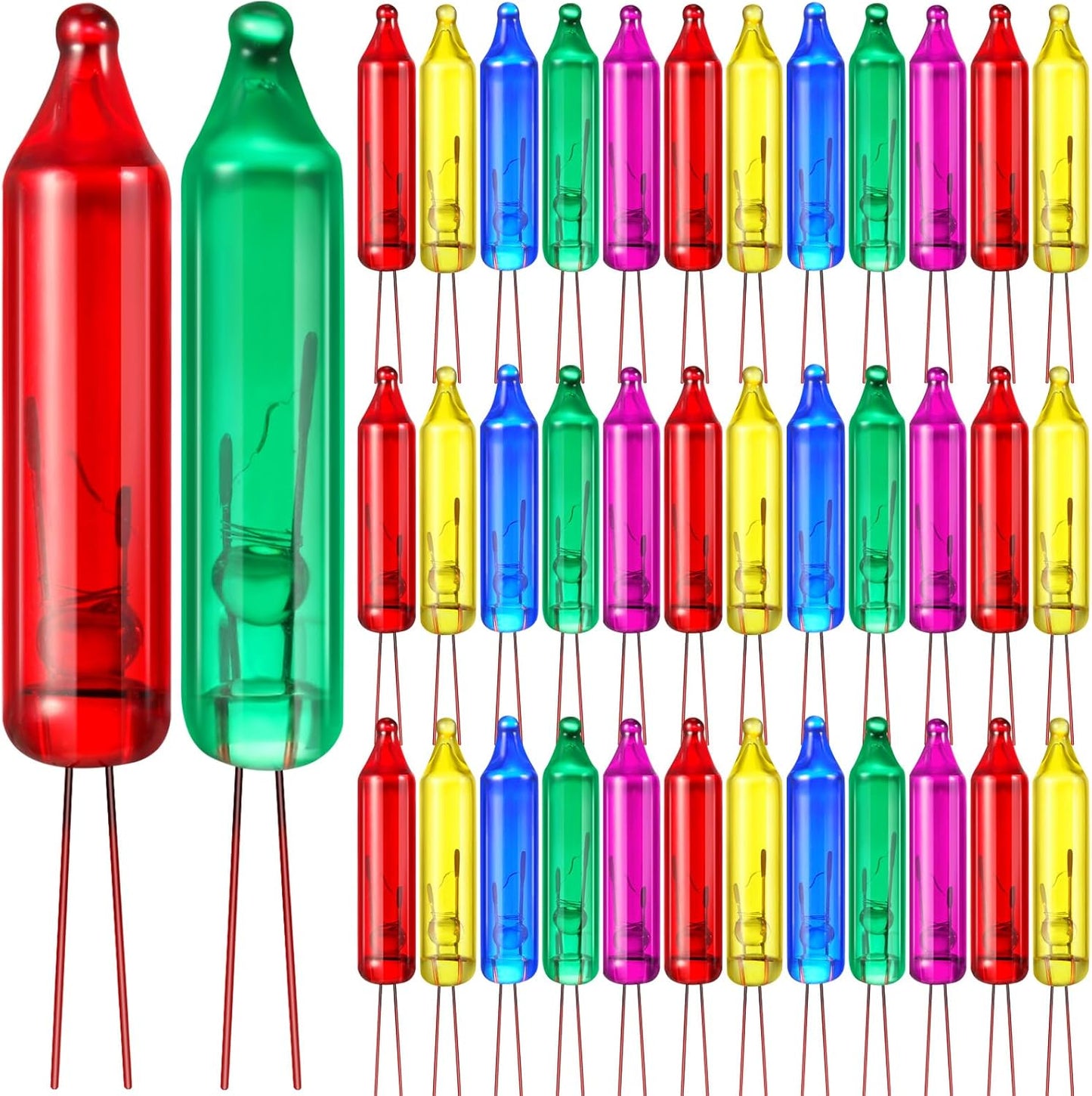 Mudder 200 Count 2.5V Christmas 50/100/150/200 Count Mini Incandescent Wire String Lights Replacement Bulbs Indoor/Outdoor Christmas Lights Decorations for Home Xmas Tree (Warm White)