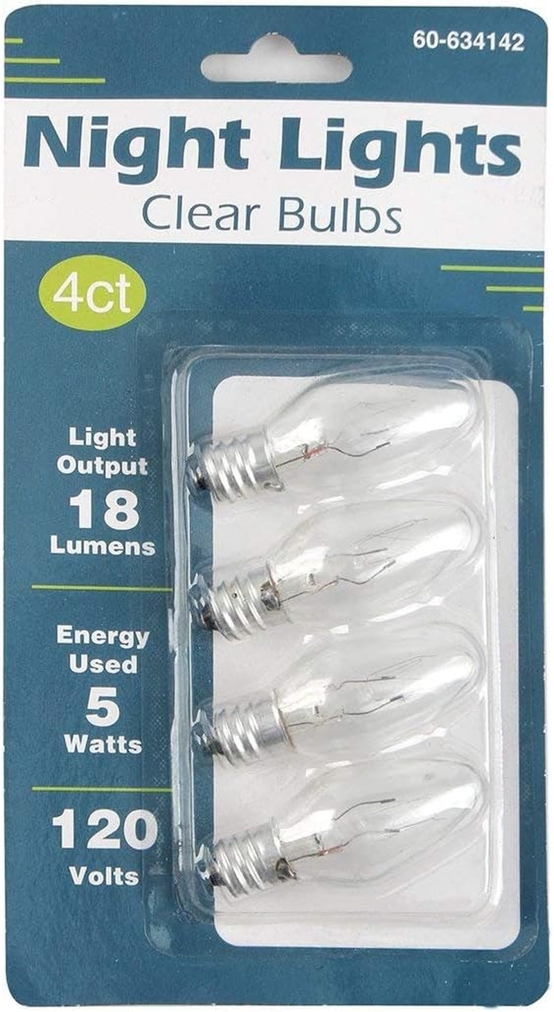 Night Light Clear Light Bulb (10 Lumens, 5 Watts, 120 Volts) - Pack of 4