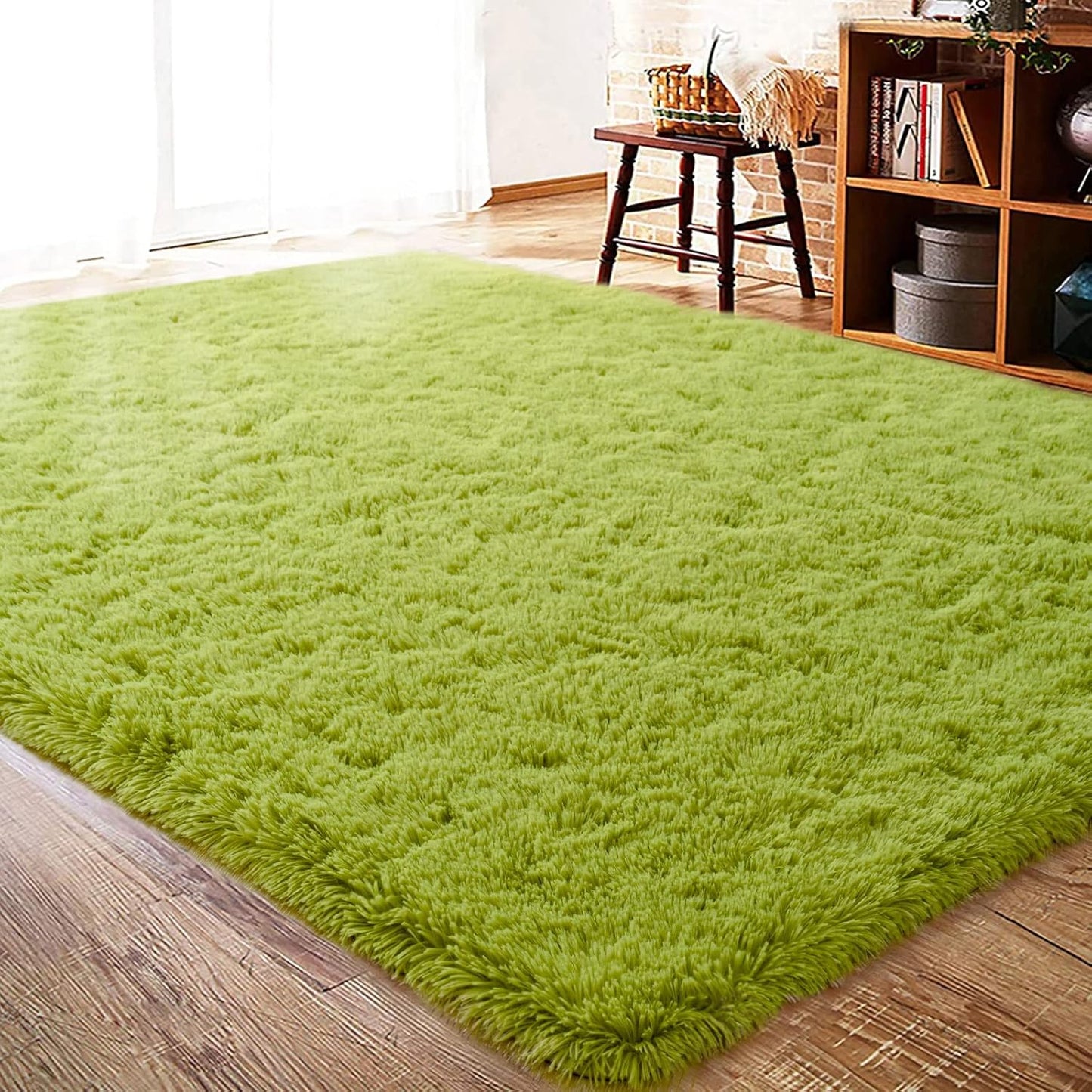 ISEAU Black Rug Super Soft Shaggy 4X6 Feet Rugs for Bedroom, Fluffy Area Rug for Living Room Floor Rug, Fuzzy and Comfy Carpet Nursery Shag Rug for Kids Boys Room Decor