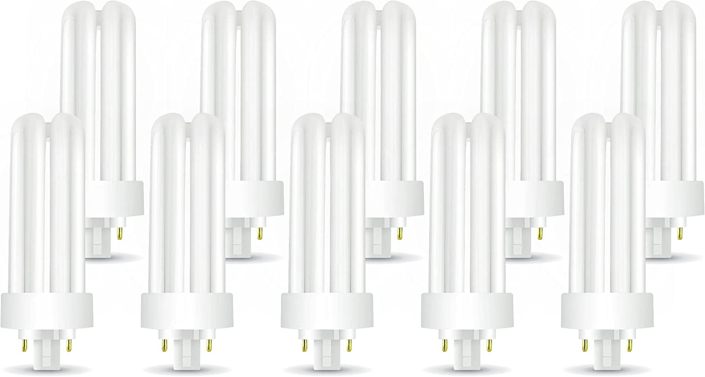 Circle (10 Pack) PLT-26W 841, 4 Pin Gx24Q-3, 26 Watt Triple Tube, Compact Fluorescent Light Bulb