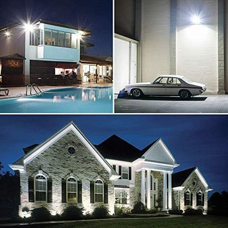 Ustellar 3 Pack 80W LED Flood Lights Outdoor Bright 800W Equiv. 24000LM Security Light outside Lamp IP66 Waterproof 5000K Daylight White Spot Light Exterior Floodlight Lighting for Yard Backyard House