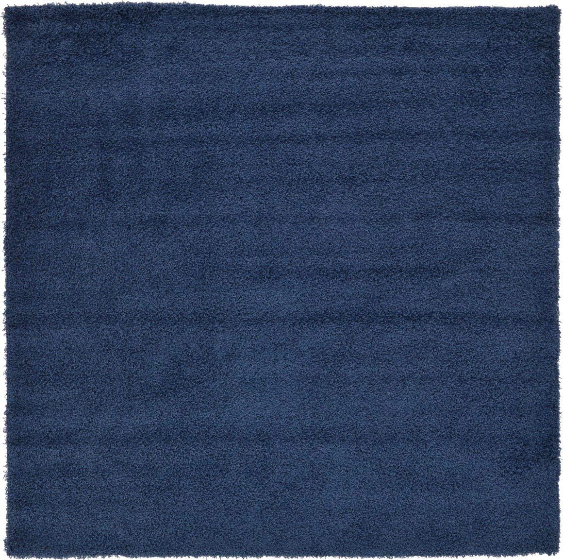Unique Loom Solid Shag Collection Area Rug (8' X 11' Rectangle Cloud Gray)