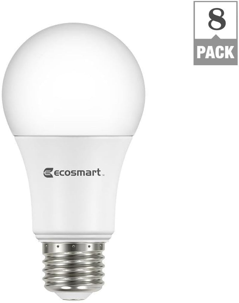 8-Pack A19 - 60 Watt Equivalent Daylight (5000K) LED Light Bulb