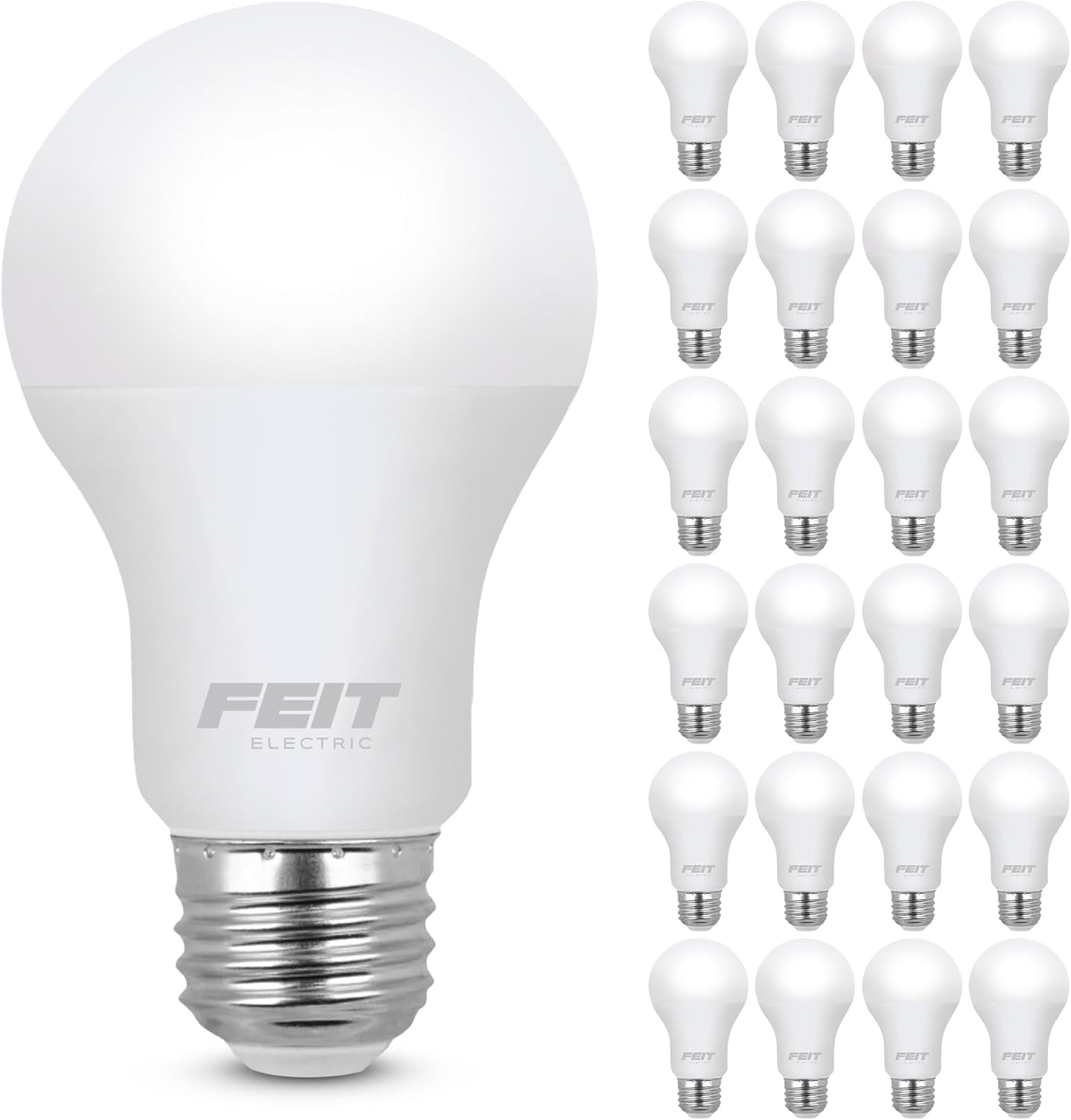 Feit Electric A19 LED Light Bulbs, 60W Equivalent, Non-Dimmable, 800 Lumens, E26 Standard Base, 2700K Soft White, 80 CRI, 10 Year Lifetime, Energy Efficient, 4 Pack, A800/827/10KLED/4