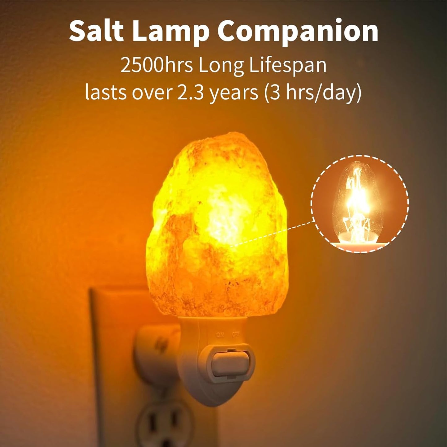 15-Pack Salt Lamp Bulbs, 15 Watt Light Bulb for Himalayan Salt Lamp Baskets, 120V C7 Small Night Light Bulbs, 2200K Warm White, Dimmable
