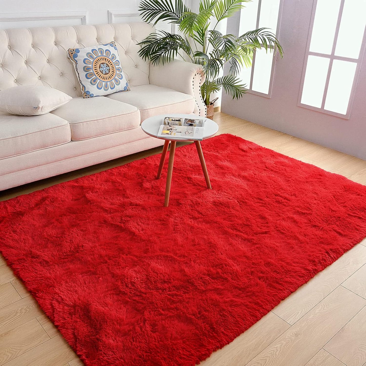 Chicrug Soft Runner Rugs for Bedroom Living Room Plush Fluffy Rug 2X6 Feet, Shag Furry Area Rug Carpet Non Shedding for Nursery Children Kids Girls Room Home Decorative, Grey