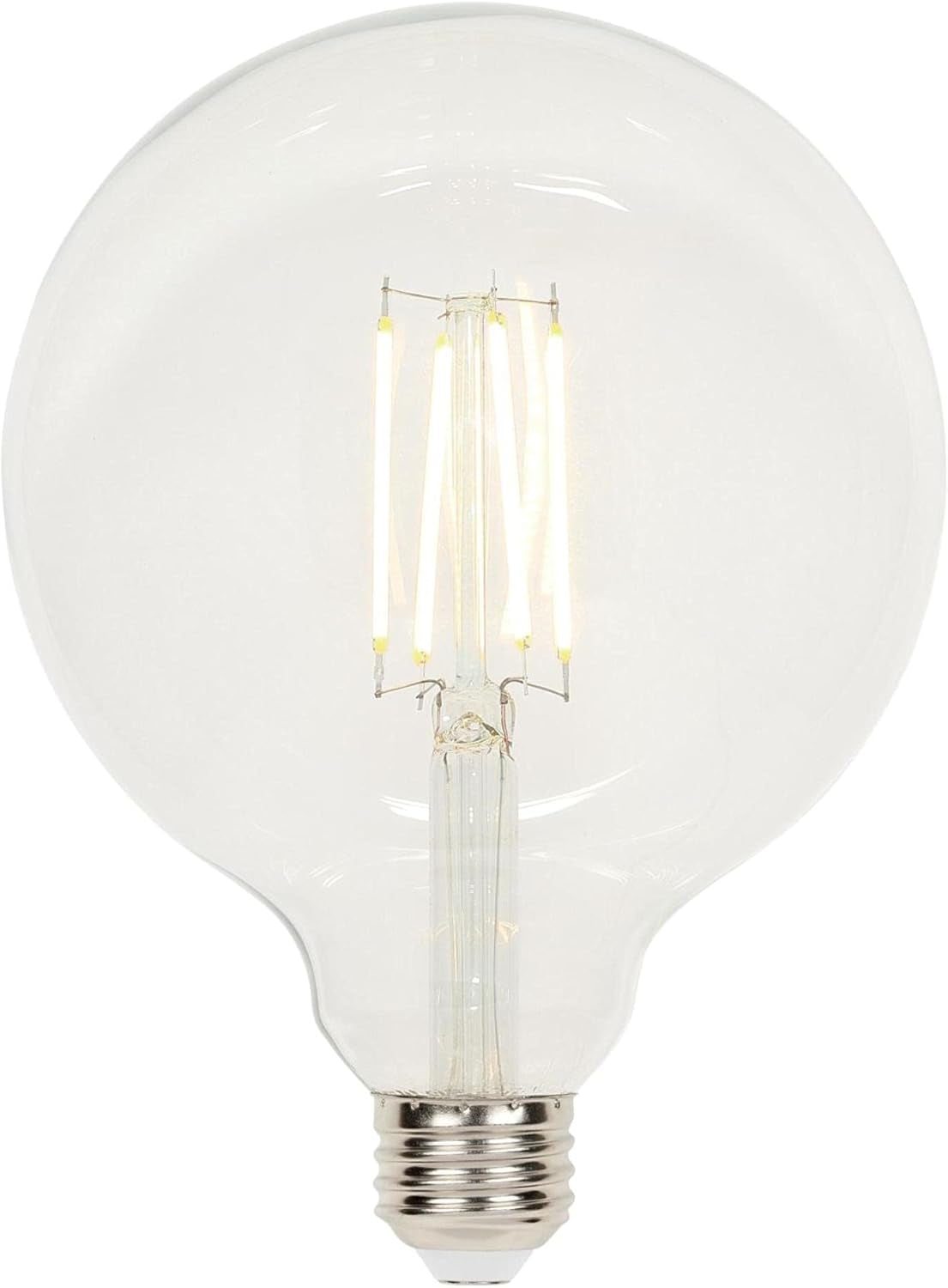 Westinghouse 5317500 6.5 Watt (60 Watt Equivalent) G40 Dimmable Clear Filament LED Light Bulb, Medium Base