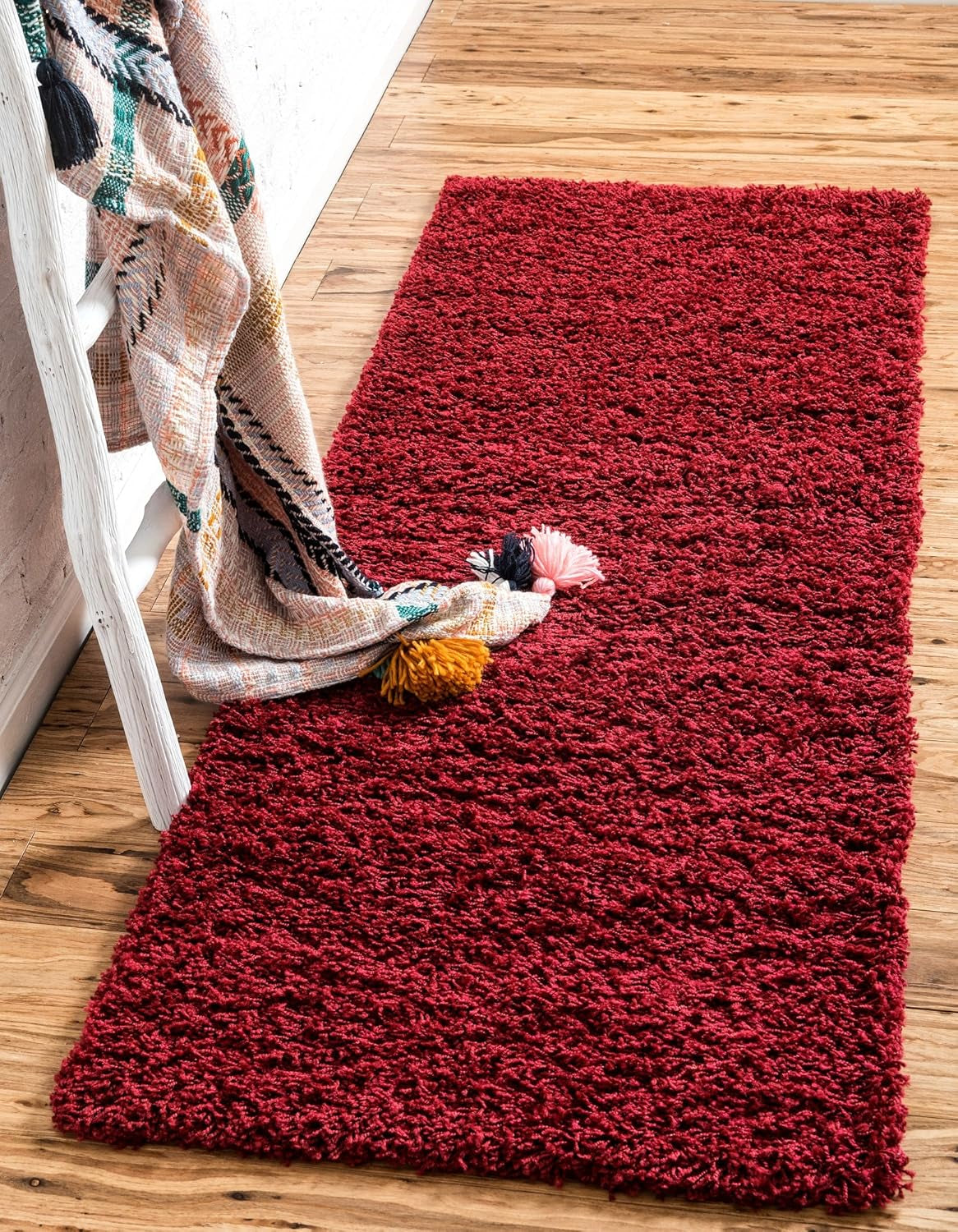 Unique Loom Solid Shag Collection Area Rug (8' X 11' Rectangle Cloud Gray)