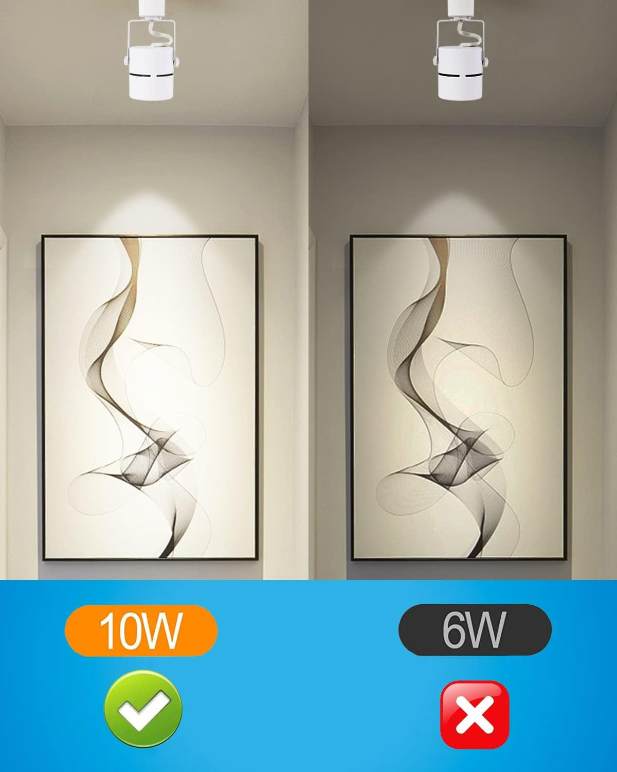 LED Track Lighting Heads, 10W Adjustable LED Track Light Fixtures for Accent Retail Artwork,4000K Cool White, H Type Track Lights - 120V 24° Angle Halo Type- 16 Pack (White)