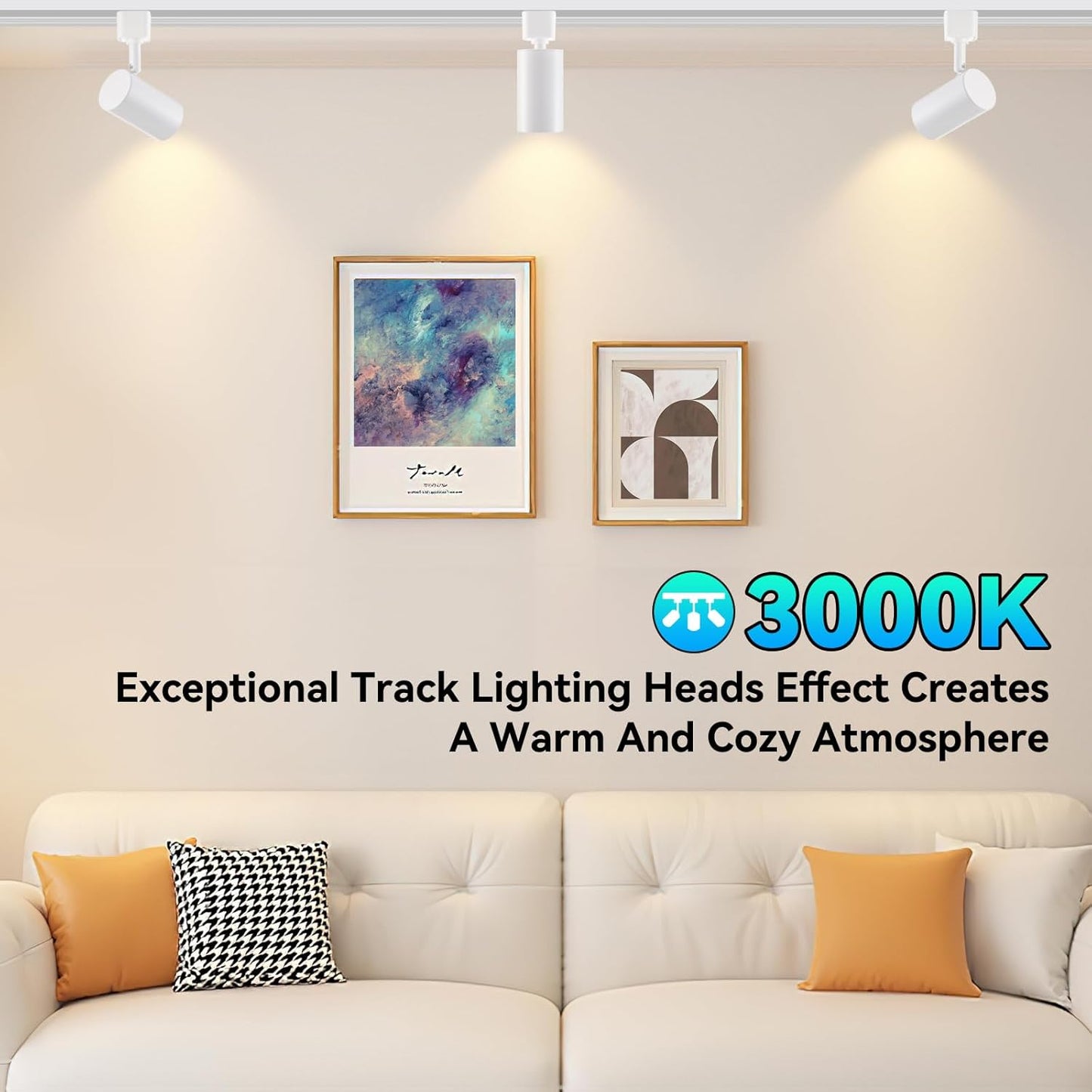 10W H Type Track Lighting Heads LED 3000K Dimmable White Track Lightheads Fixtures Ceiling Spotlight Flexible Small Track Light Heads anti Glare, Flicker Free for Galleries Kitchen 24° 4 Pack
