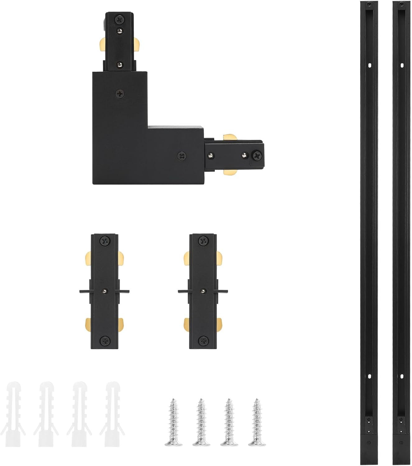 H Track Lighting Rails Kit H Type Track Rails Compatible with Single Circuit 120V H Style Track System for H LED Track Lighting Heads(Black, 13.2Ft)