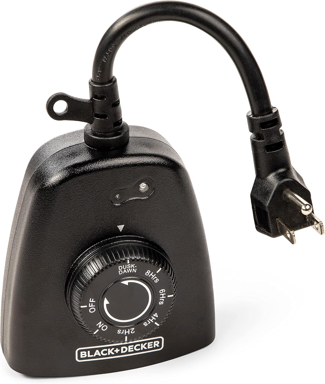 BLACK+DECKER Outdoor Timer with 3 Grounded Outlets - Waterproof Outlet Timer with Countdown, Dusk to Dawn Timer for Lights, Holiday Decorations - Durable Light Timers with Photocell Sensor