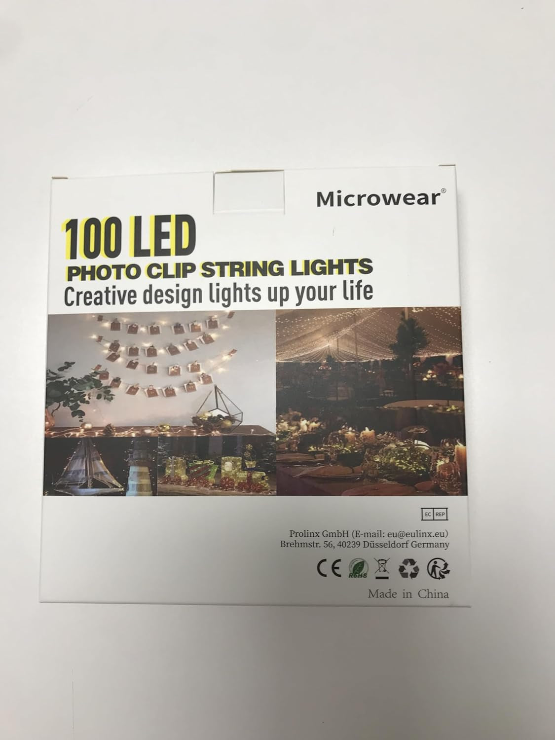 33Ft Photo Clip String Lights,Usb or Battery Powered,8 Modes 100 LED 10M Hanging String Fairy Lights with Remote,Decoration for Bedroom Christmas Wedding Décor