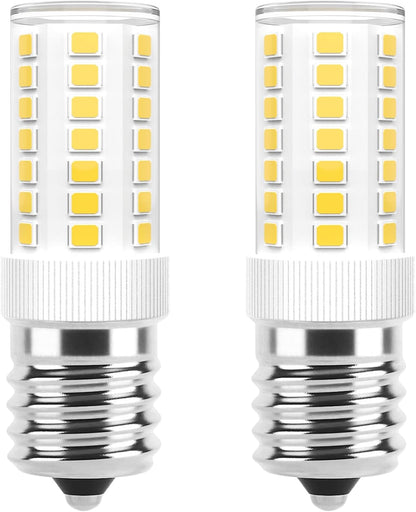 E17 LED Bulbs Dimmable 5W Microwave over Stove Bulb, 40W Incandescent Equivalent, Daylight White 6000K, Fit for Whirlpool Maytag GE Kenmore LG Microwaves, Replaces 8206232A 1890433 AP4512653, 2 Pack