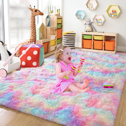 Chicrug Soft Runner Rugs for Bedroom Living Room Plush Fluffy Rug 2X6 Feet, Shag Furry Area Rug Carpet Non Shedding for Nursery Children Kids Girls Room Home Decorative, Grey