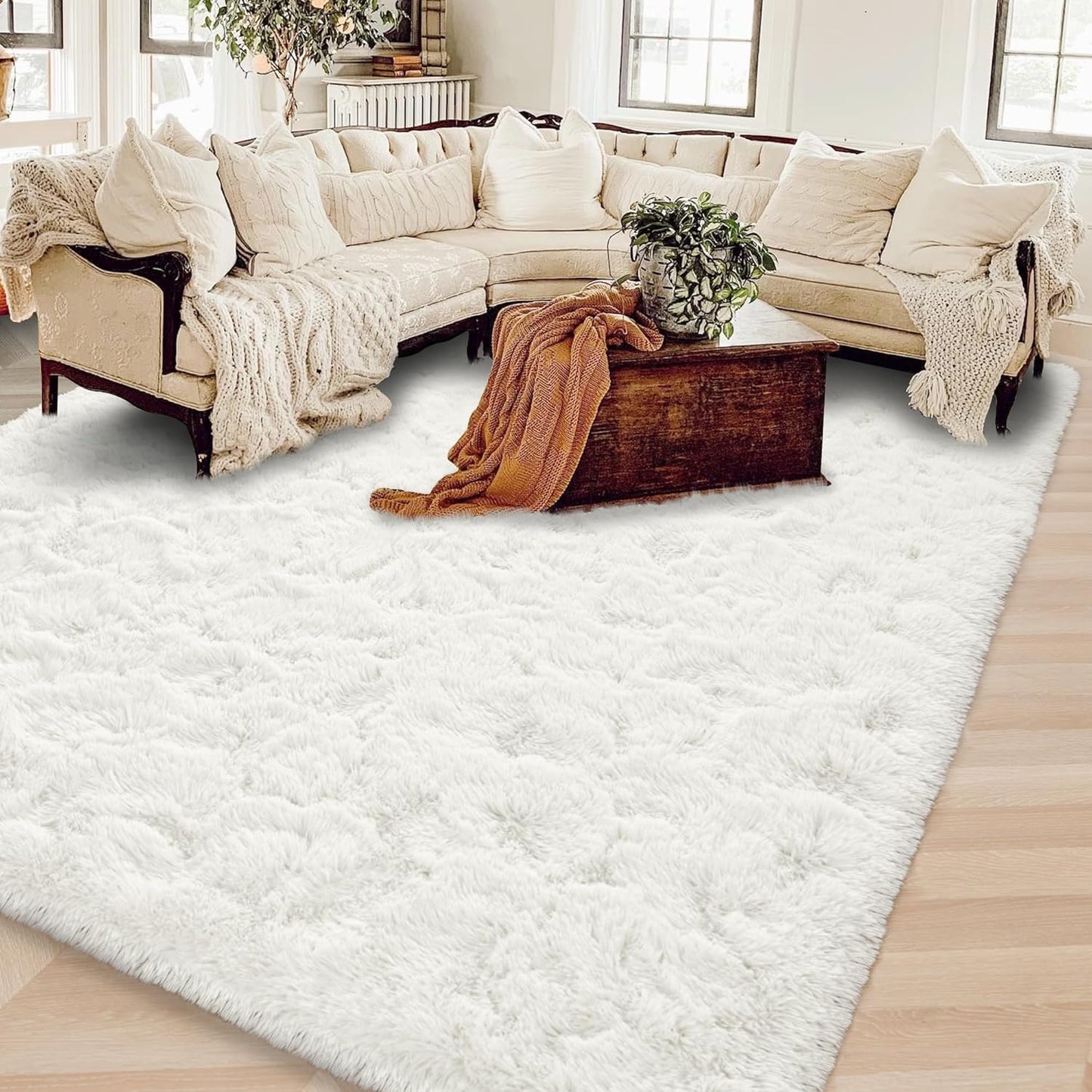 ISEAU Black Rug Super Soft Shaggy 4X6 Feet Rugs for Bedroom, Fluffy Area Rug for Living Room Floor Rug, Fuzzy and Comfy Carpet Nursery Shag Rug for Kids Boys Room Decor