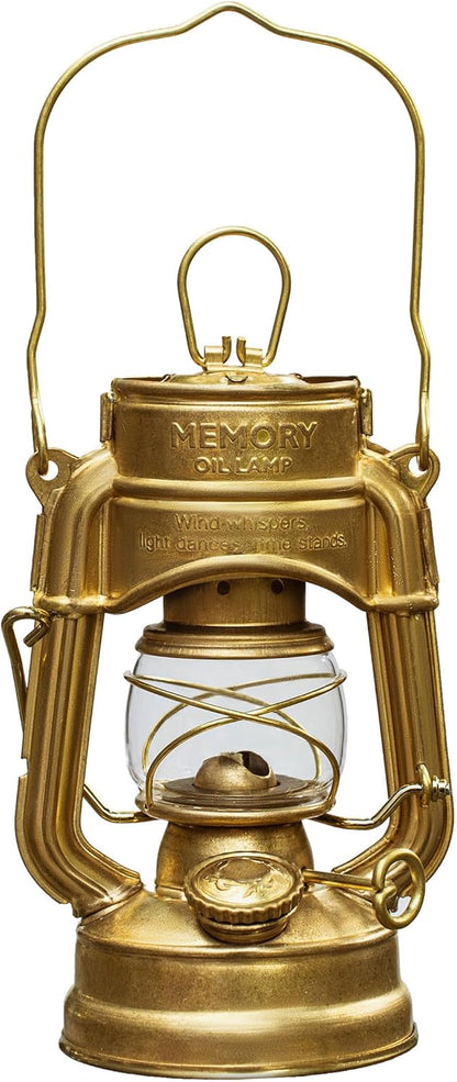 Vintage Oil Lamp, Waterproof Fuel Lantern with Carry Handle, for Outdoor Camping Hiking Patio Picnic, Hurricane