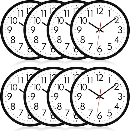 Lumuasky Wall Clock, Silent Non-Ticking 12 Inch Quartz Battery Operated round Analog Wall Clock for Classroom,School, Office, Living Room, Bedroom,Kitchen