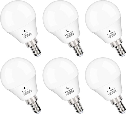 Sailstar A15 Ceiling Fan Light Bulbs, E12 Base, 6Watt (60-Watt Replacement), Soft White 2700K, Non-Dimmable, Candelabra Base LED Light Bulb, 6 Pack