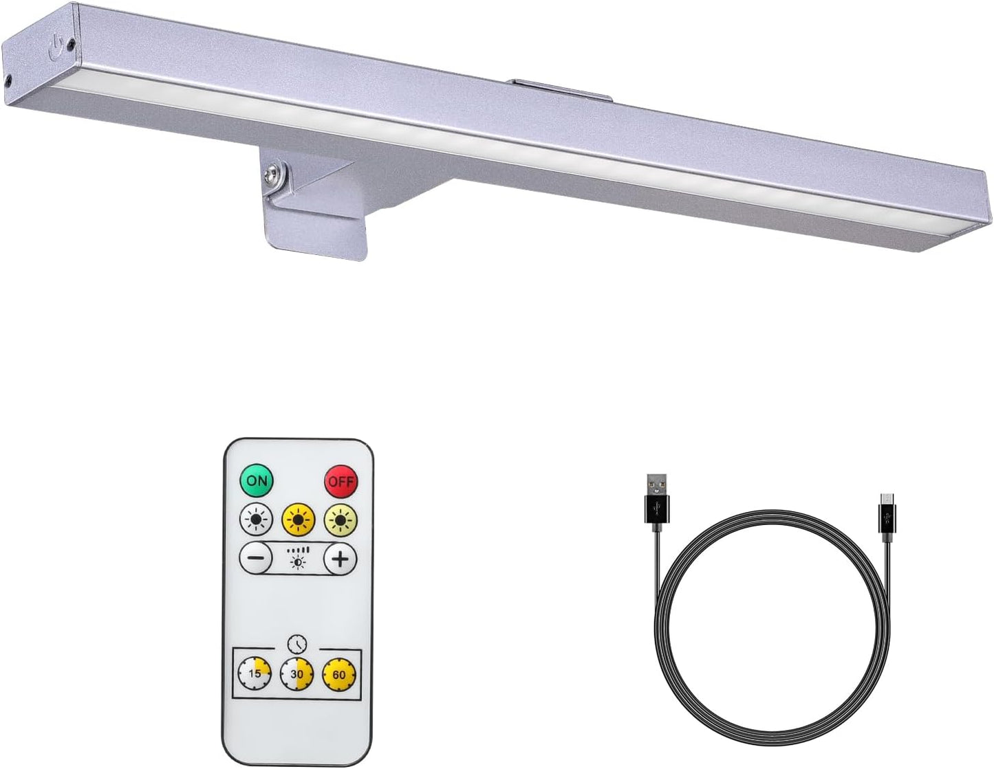 MIOBLUE Wireless Picture Lights with Remote, Full Metal Rechargeable Painting Light Display LED Battery Lamp with 3 Lighting Modes, Dimmable Dartboard Light with Timer for Frame Portrait Art,13Inch