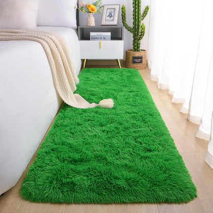 Chicrug Soft Runner Rugs for Bedroom Living Room Plush Fluffy Rug 2X6 Feet, Shag Furry Area Rug Carpet Non Shedding for Nursery Children Kids Girls Room Home Decorative, Grey
