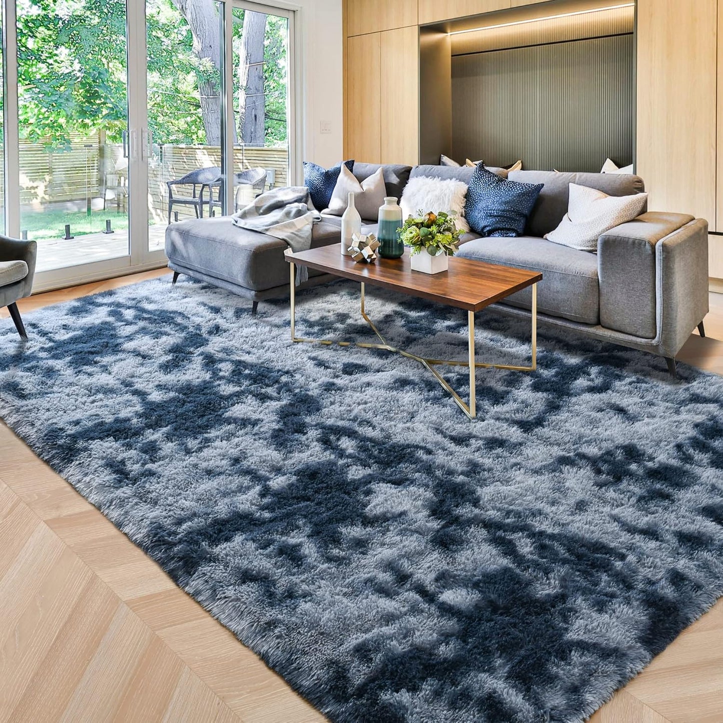 ISEAU Black Rug Super Soft Shaggy 4X6 Feet Rugs for Bedroom, Fluffy Area Rug for Living Room Floor Rug, Fuzzy and Comfy Carpet Nursery Shag Rug for Kids Boys Room Decor