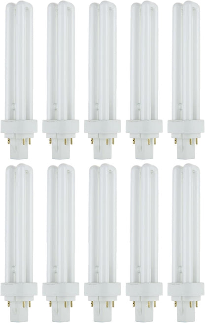 (10 Pack PLT-26W 830, 4 Pin Gx24Q-3, 26-Watt 3000K Triple Tube, Compact Fluorescent Light Bulb