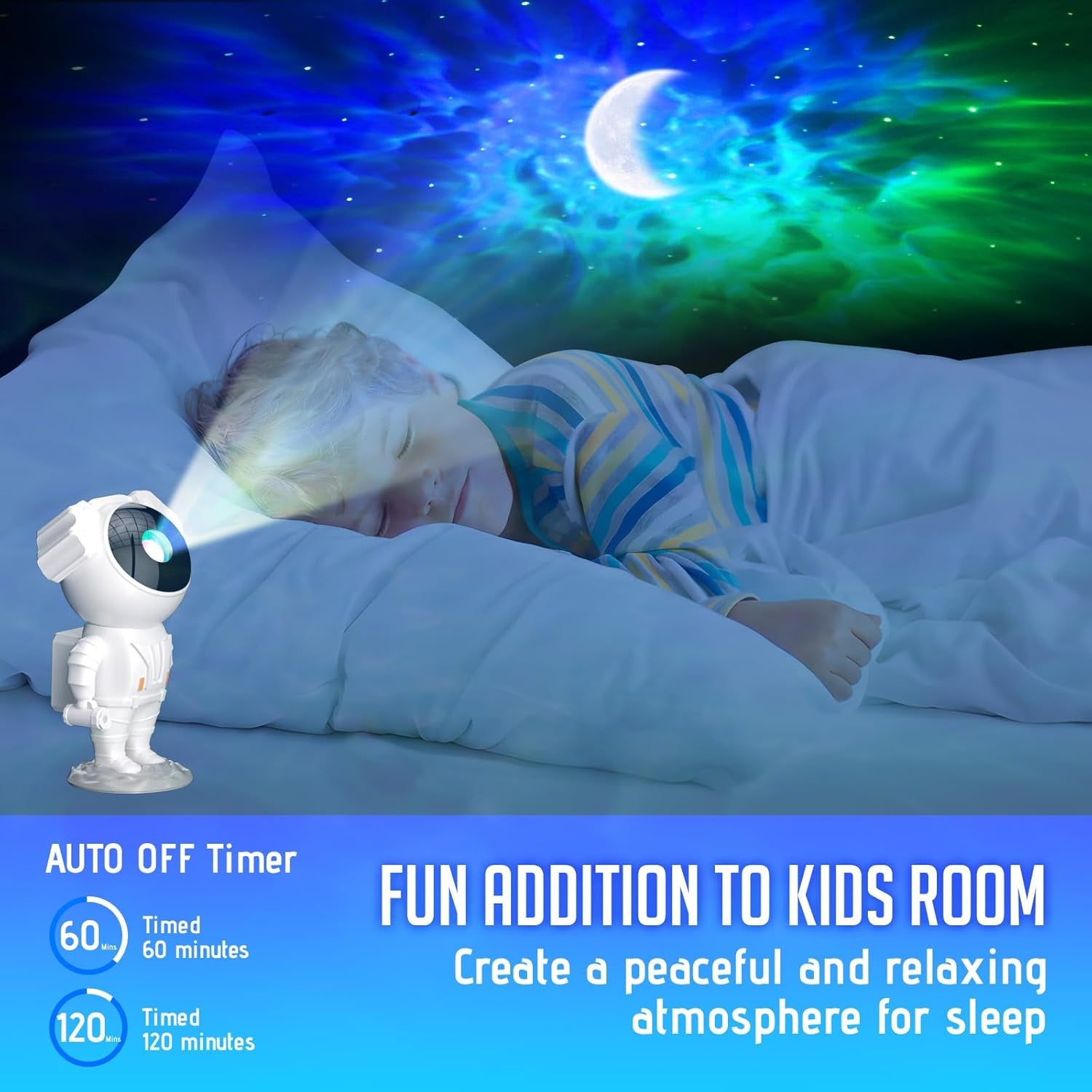 Astronaut Galaxy Projector for Bedroom, Star Projector Galaxy Light, Galaxy Light Projector, Night Light for Kids with Timer and Remote Control for Ceiling,Party,Game Room,Xmas New Year Gifts Ideas