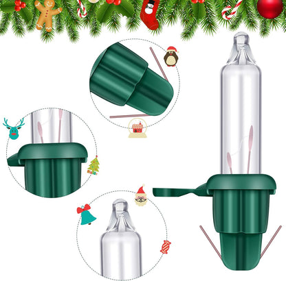 Mudder 240 Pieces Replacement Christmas Tree Light Bulbs 2.5V 0.425W LED Christmas Replacement Bulbs Incandescent String Light Replacement Bulbs for Prelit Xmas Tree Indoor Outdoor Decor (Clear)