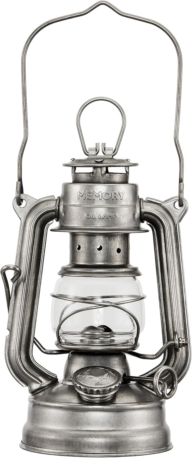 Vintage Oil Lamp, Waterproof Fuel Lantern with Carry Handle, for Outdoor Camping Hiking Patio Picnic, Hurricane