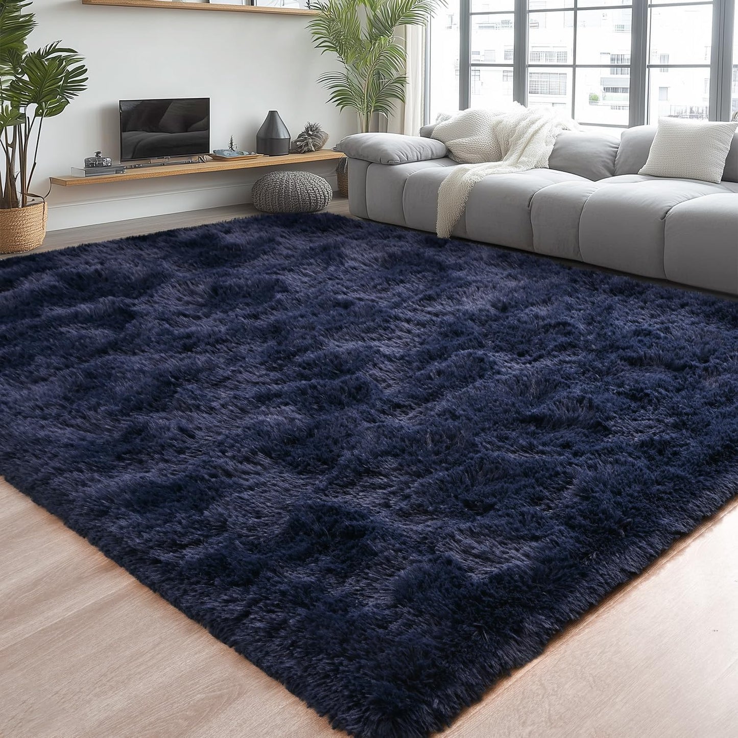 Chicrug Soft Runner Rugs for Bedroom Living Room Plush Fluffy Rug 2X6 Feet, Shag Furry Area Rug Carpet Non Shedding for Nursery Children Kids Girls Room Home Decorative, Grey