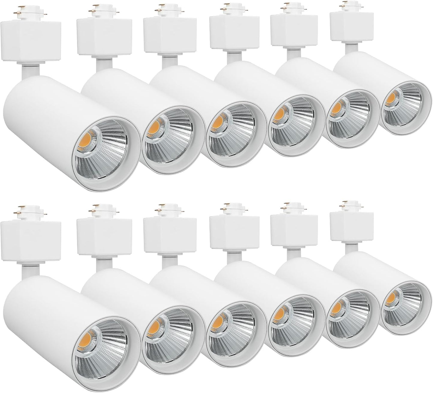 LED Track Lighting Heads 2 Pack 800Lm H Type 7W Dimmable Track Lights Replacement Fixtures Bright 3000K Warm White Ceiling Spotlight for Accent Art Task, Flicker Free CRI90+ 24° Black Track Lighting